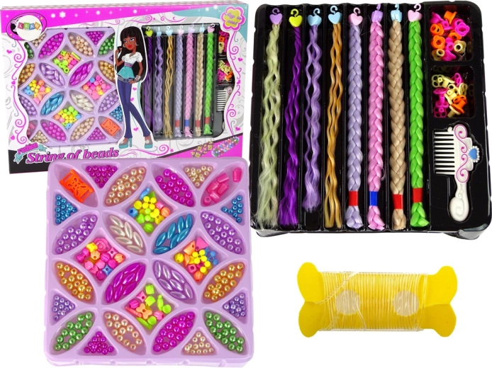 Farebná sada korálkov na vlasy a šperky