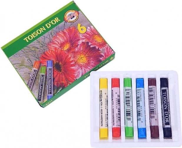 Kriedy prašné umelecké KOH‑I‑NOOR, sada 6 farieb