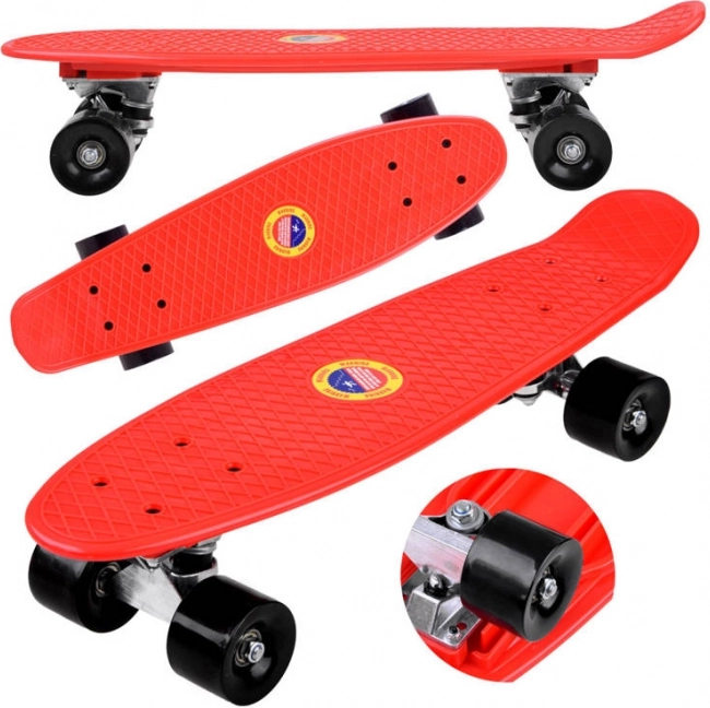 Fiszka skateboard pre deti do 50 kg – Červená