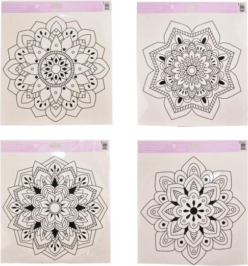 Okenná fólia na vymaľovanie mandala 30 × 34 cm (4 varianty)