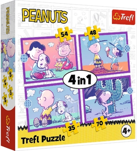 Trefl puzzle Peanuts so Snoopym 4 v 1
