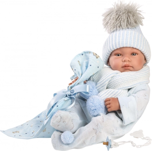 llorens new born chlapček – realistická bábika bábätko 43 cm, celovinylové telo