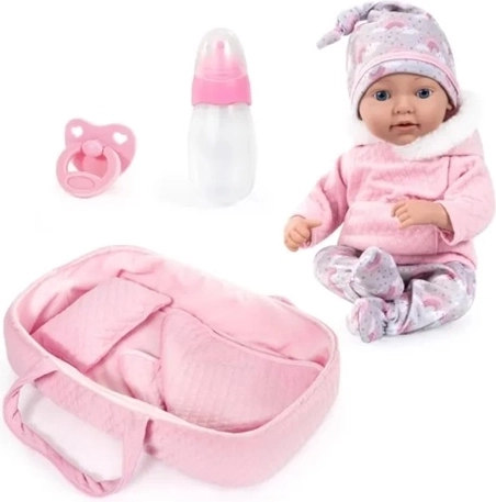 Realistická reborn bábika Bayer 38 cm s nosičom