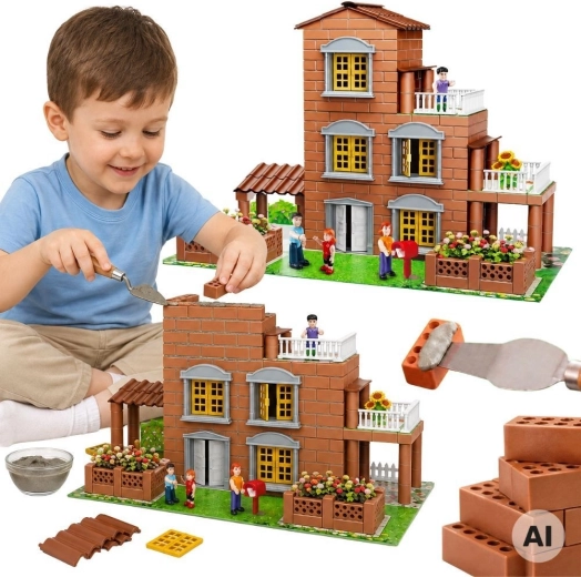 Woopie stavebnica tehlovej vily malý architekt 454 dielikov