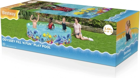 Detský rozkladací bazén BESTWAY 244 × 46 cm s morským motívom