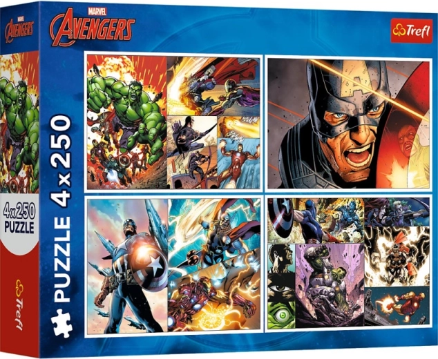 Puzzle 4×250 dielikov MARVEL Avengers