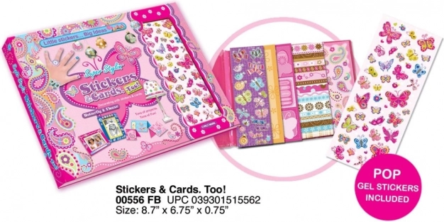 Sada nálepiek a kariet Motýle