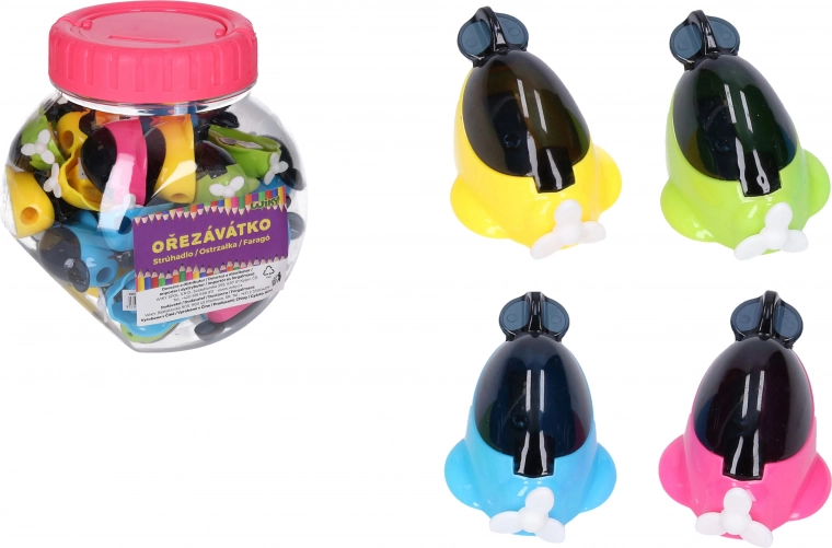 Strúhadlo v tvare lietadla pre jednu ceruzku