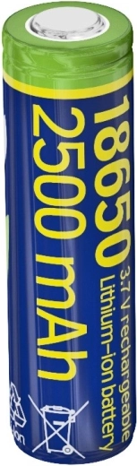 Li-ion akumulátor 18650 3,7 V 2500 mAh (10C) s plochými pólmi