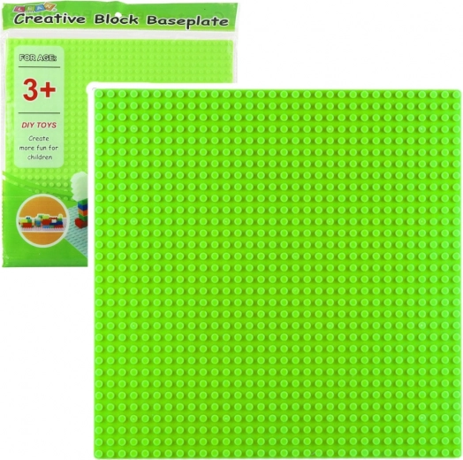 Konštrukčná doska na stavebné kocky svetlozelená 25,5x25,5 cm