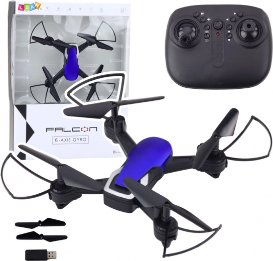 Dron Falcon so šiestimi osami a LED svetlami