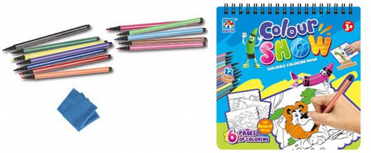 Stierateľné omaľovánky so 6 obrázkami