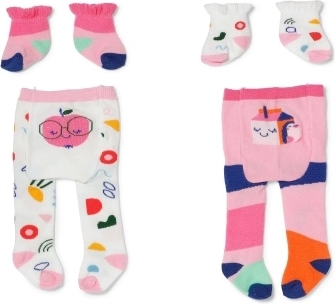 Pančucháče a ponožky so vzormi pre bábiky BABY born 43 cm, 2 varianty