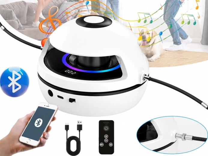 Bluetooth hudba, svetelné efekty a nabíjateľná batéria