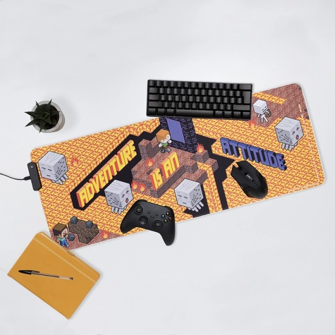 herná podložka s podsvietením minecraft