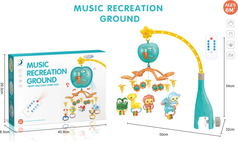 Kolotoč s diaľkovým ovládaním a zvieratkami žirafka Jablko