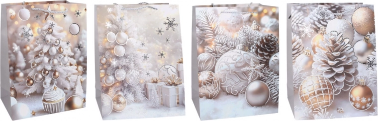 Darčeková taška S vianočná 18 × 24 × 8,5 cm