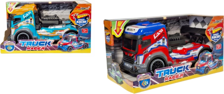 Športové pretekárske nákladné auto Truck Racer s trecím pohonom, svetlom a zvukom