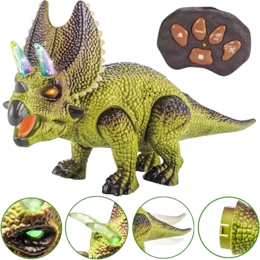 Woopie diaľkovo ovládaný robotický dinosaurus Triceratops