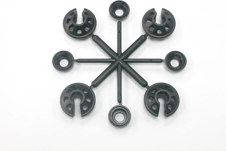 Zadné puzdro tlmiča 16 mm X2 so 4 krytkami tlmičov HN