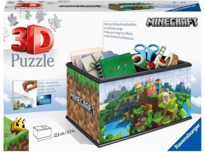 Ravensburger 3D puzzle MINECRAFT úložná truhlica (108 dielikov)