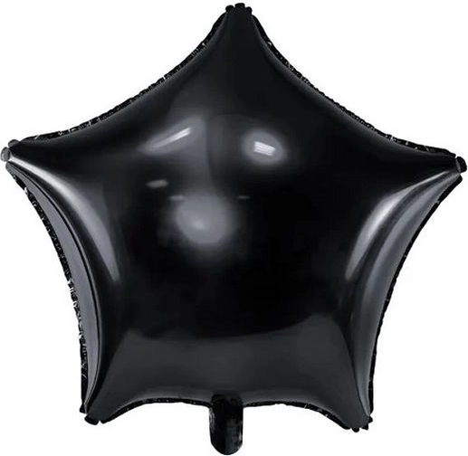 Fóliový balónik v tvare hviezdy čierny 48 cm