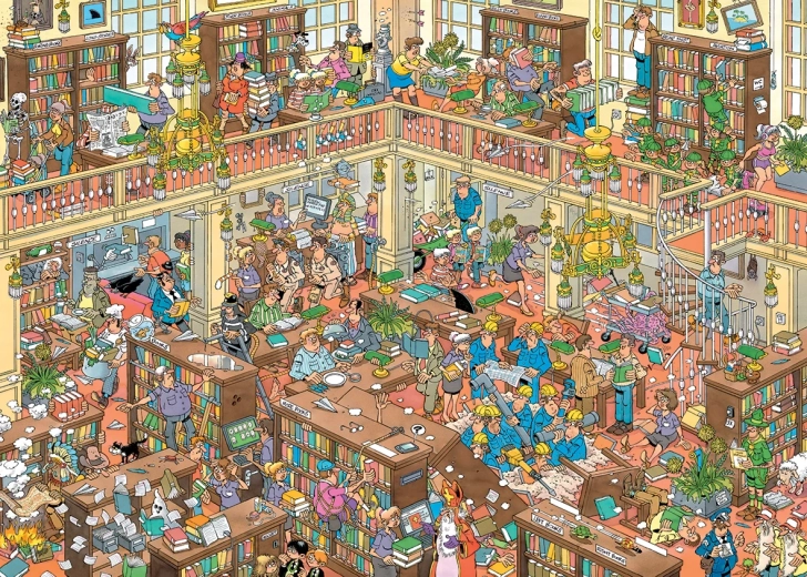 Jumbo puzzle Jan van Haasteren Knižnica XL 500 dielikov