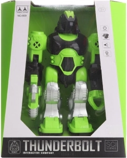 Zelený kráčajúci robot so svetlom a zvukom 26 cm - 1 kus