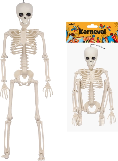 Halloweenska dekorácia – kostlivec na zavesenie 45 cm