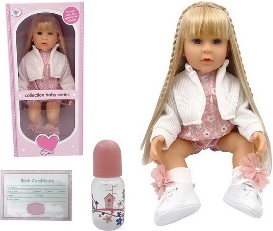 Bábika Madej s dlhými blond vlasmi 52 cm