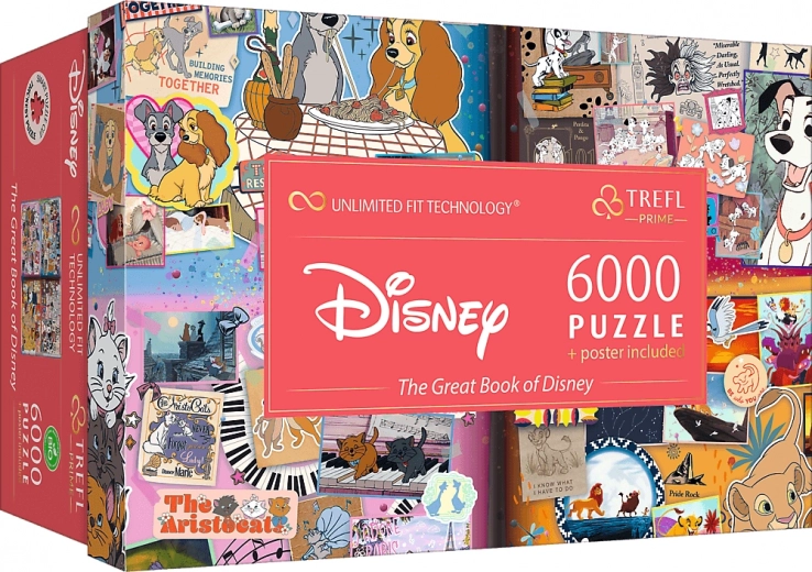 trefl puzzle uft veľká kniha disney 6000 dielikov