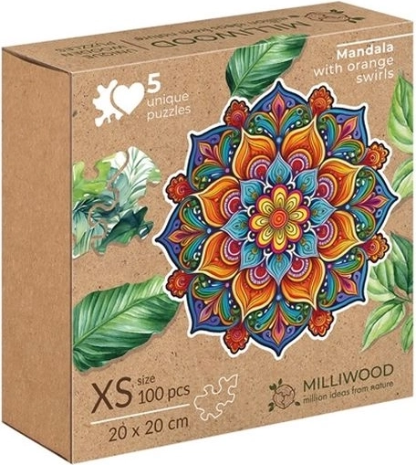 Milliwood peace & harmony mandala radosti – puzzle 100 dielikov s nepravidelným okrajom
