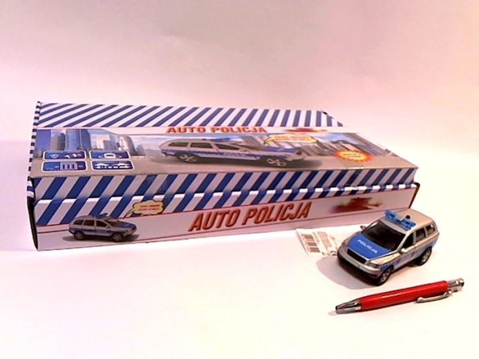 Policajné auto 11 cm s poľským hlasom, svetlom a zvukom