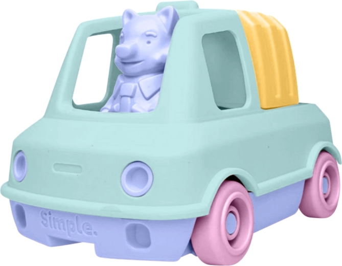 Mätové smetiarske auto do piesku a vody Simple.