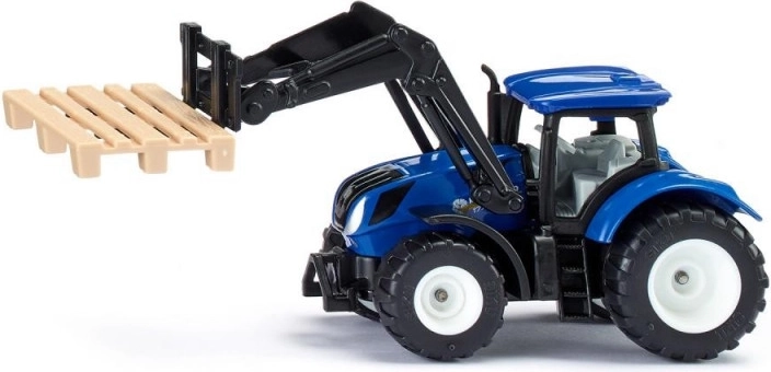 Siku traktor New Holland s paletovými vidlami a paletou