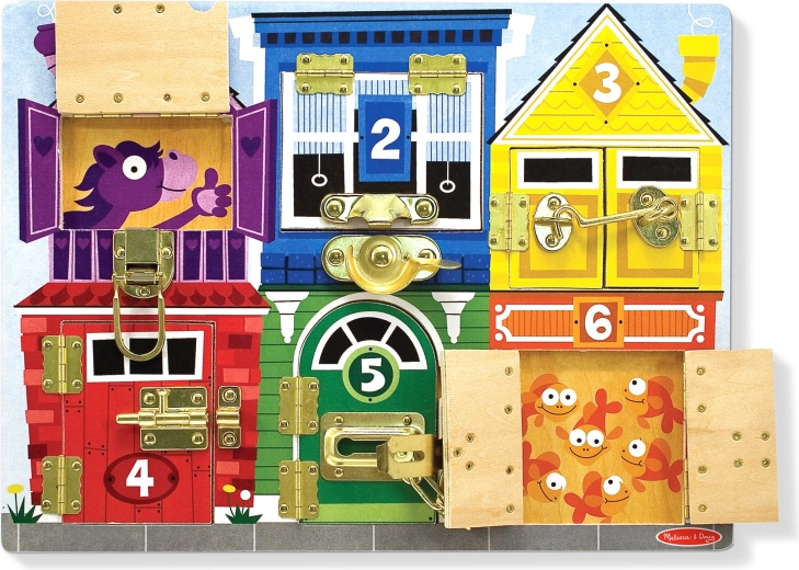 Drevená tabuľa so zámkami MELISSA & DOUG
