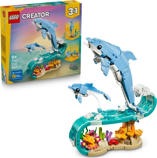 LEGO Creator 3 v 1 Morské živočíchy: krásne delfíny