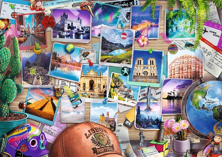 Puzzle TREFL Premium Plus Doba čaju: Spomienky z Cestovania 500 Dielov