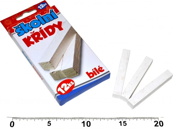 Biele školské kriedy 12 ks