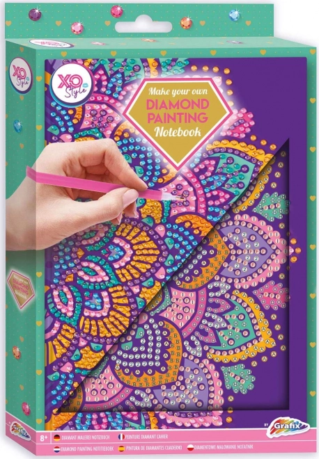 Blok A5 Fialová Mandala Diamantové Maľovanie