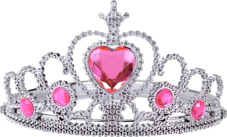 Princeznovská korunka s ružovými kamienkami