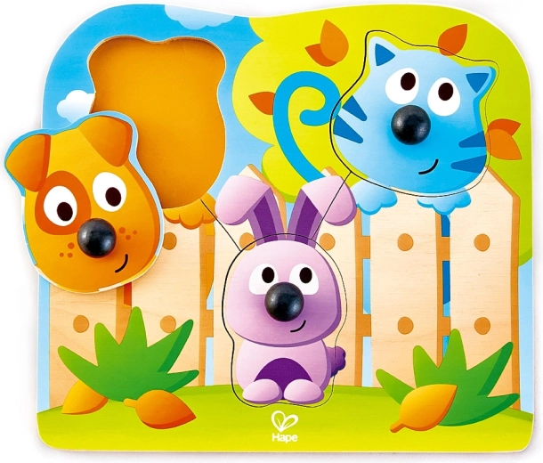 Puzzle s úchytkami Domáce zvieratká