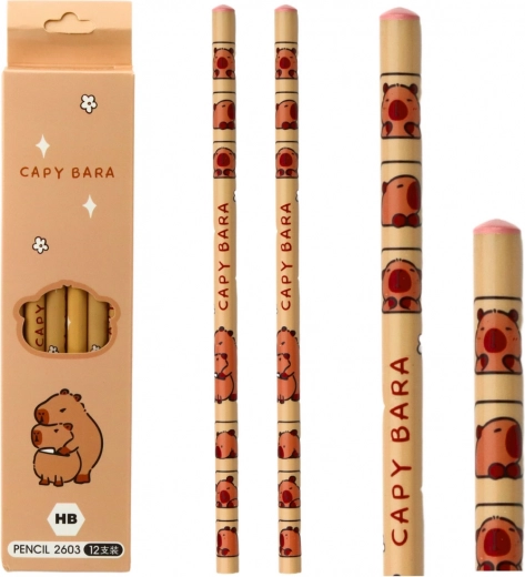 Sada skicovacích ceruziek s kapybarou 12 kusov