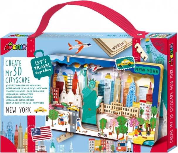 Drevené 3D puzzle – panoráma mesta NEW YORK