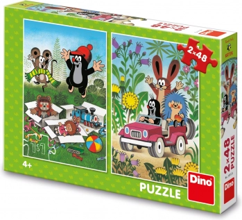 Dino puzzle Krtko – radostné dobrodružstvá 2×48 dielikov