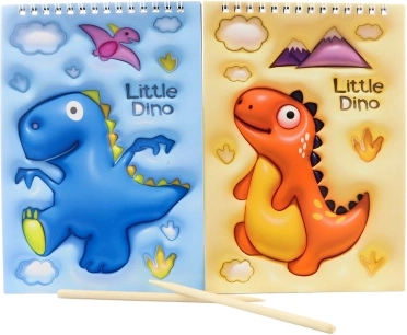 Vyškrabovací zošit dinosaurus s krúžkovou väzbou 14 × 20 cm