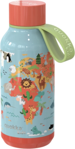 Nerezová termofľaša Quokka Kids Solid Map of Life s pútkom 330 ml