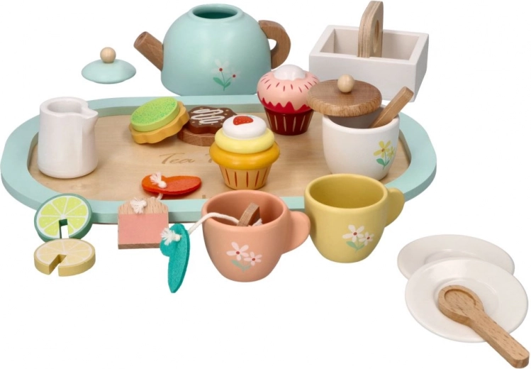 Pastelový čajový set Lelin