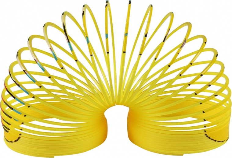 Magická pružina so smajlíkom – žltá antistresová špirála