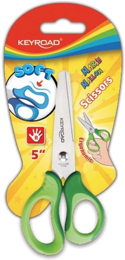 Detské nožnice Keyroad Soft 12,5 cm zelené